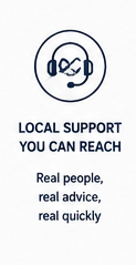 Local EV charger installer support badge highlighting responsive customer support in Glasgow and Central Scotland.